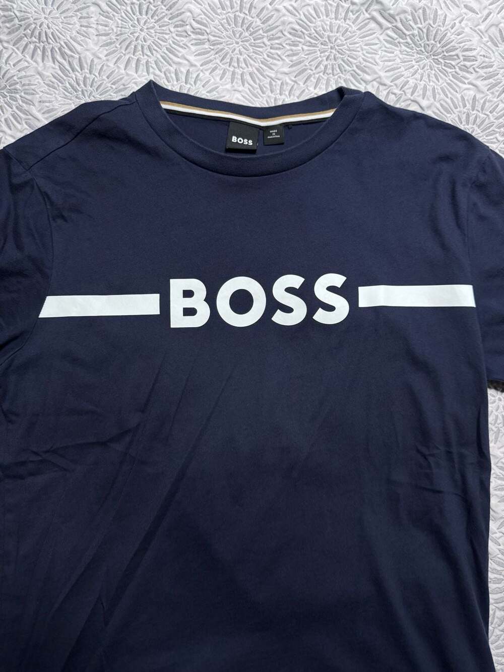 Hugo Boss Regular-Fit T-Shirt with Sun Protection Navy Men’s Small